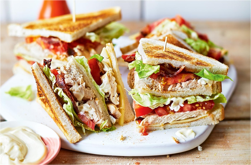 Chicken Cheese Club Sandwich